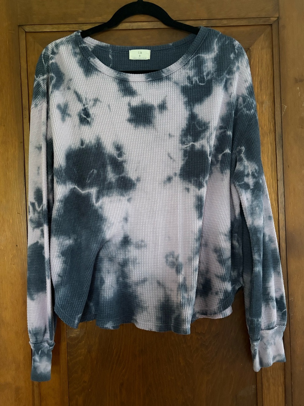 Anthropologie TLA Tie dye thermal shirt